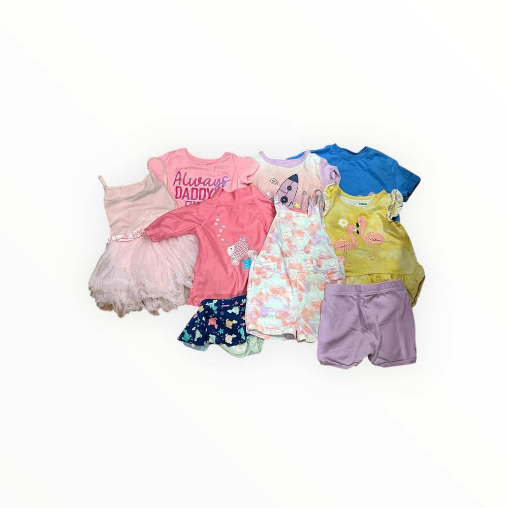 Mixed Brands Girls One Size Multicolor Summer Clothes Lot Dress Shirts Shorts